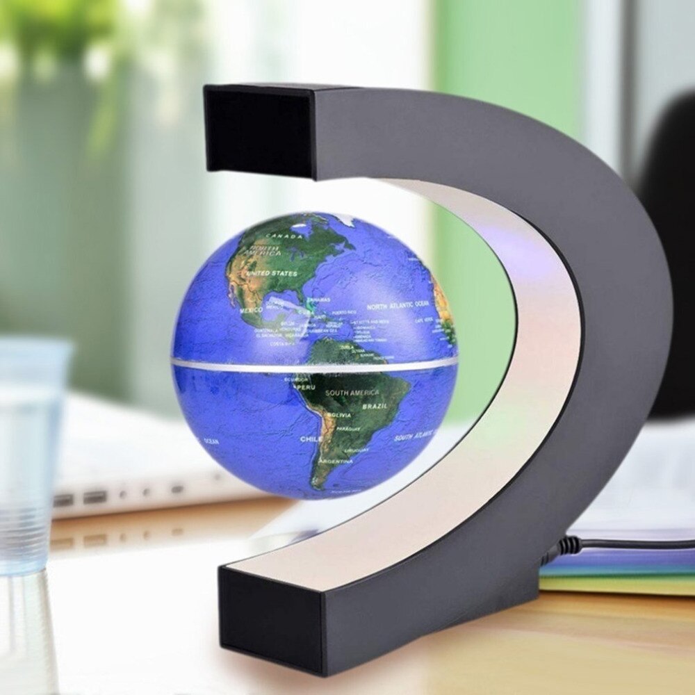 Globo de levitación magnética para estudiantes, equipo de enseñanza escolar con mapa del mundo LED, para niños, cultura de escritorio, manualidades educativas