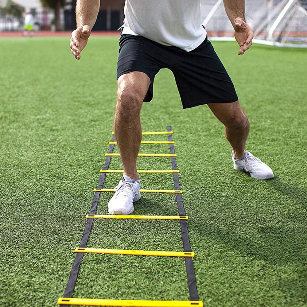 4m 8 Section Outdoor Football Training Ladder Rope Ladder Ladder Football Ladders Pace Training Ladder Speed Ladders