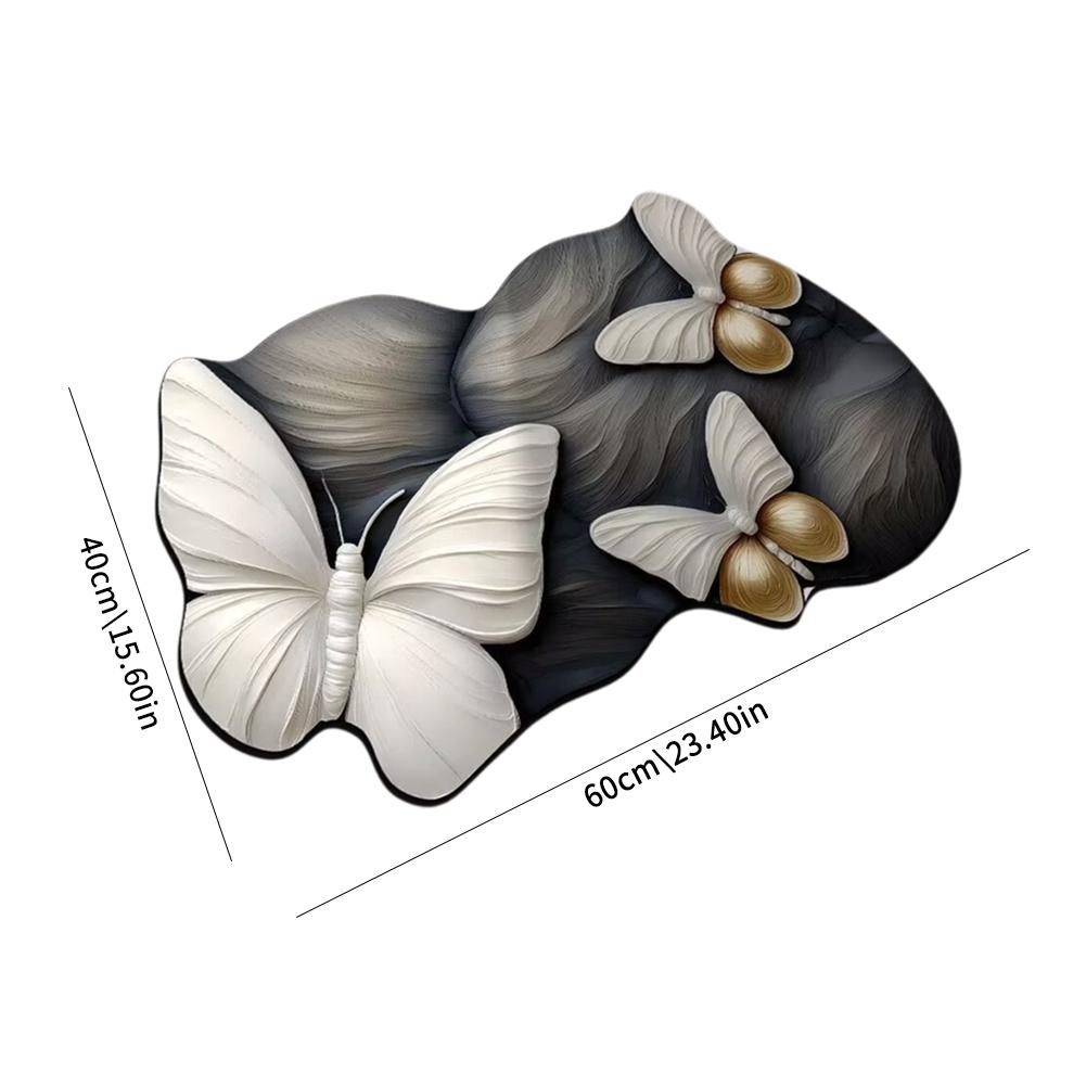 3d visuelle effekter sklisikker gulvmatte hurtigtørkende dusjteppe blomstermønster kiselalger gjørmeabsorberende teppe dårlig 40 x 60cm