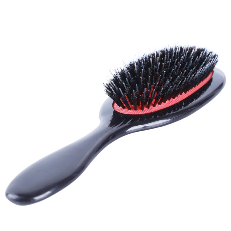 1PC Oval Wildschwein Borsten & Nylon Haar Kamm Mini Anti-statische Haar Kopfhaut Massage Kamm Haarbürste Salon haar Pinsel Styling Werkzeug