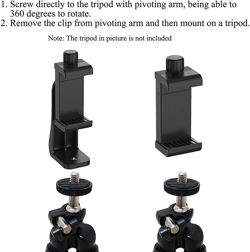 Universele Smartphone Tripod Mount Adapter, Past Alle Telefoons, Draait Verticale En Horizontale, Verstelbare Klem