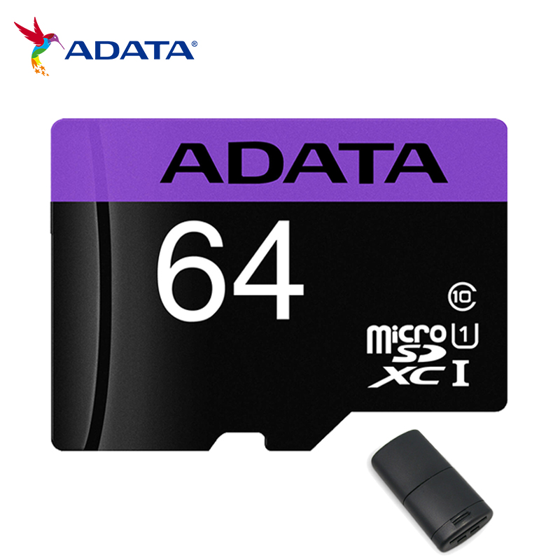 Adata Sdxc Sdhc 16Gb 32Gb 64Gb Class 10 Uhs Ik Geheugenkaart Microsd Tf Flash Card storage Card Voor Telefoon: 64G Card Reader