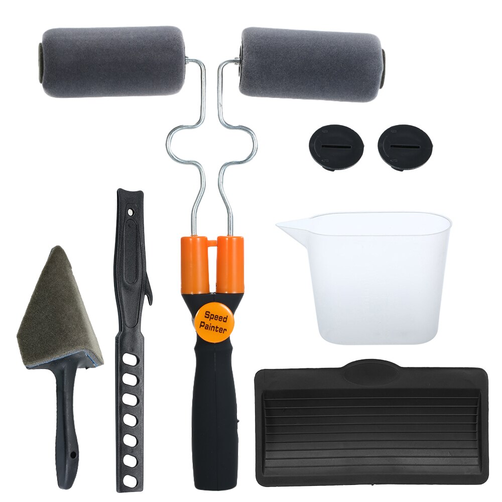 Double Paint Roller Adjustable Double-Sided Multi-Function Paint Brush Painting Roller DIY Graining Tools for Wall Decor