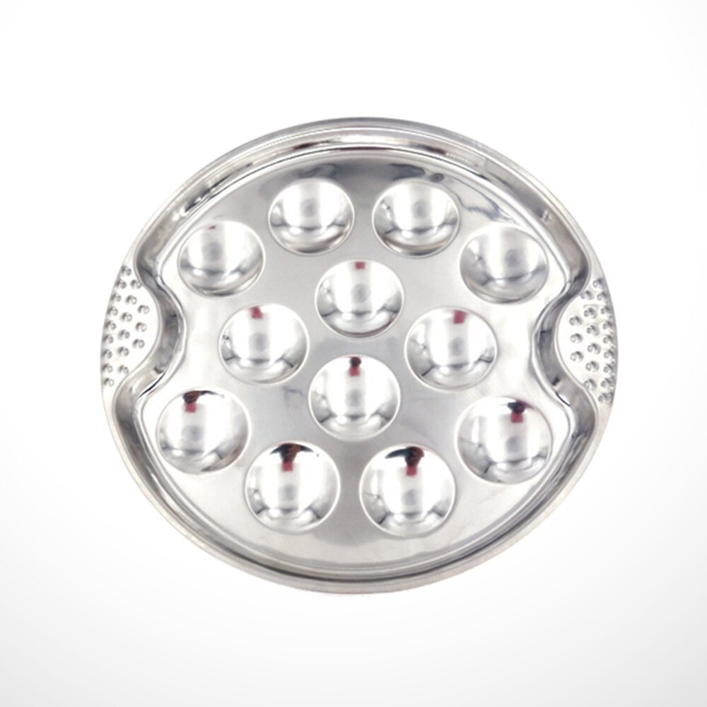 Stainless Steel Escargot Dish Server 12 Positions Baked Snail Plate Kitchen Serving Utensil
