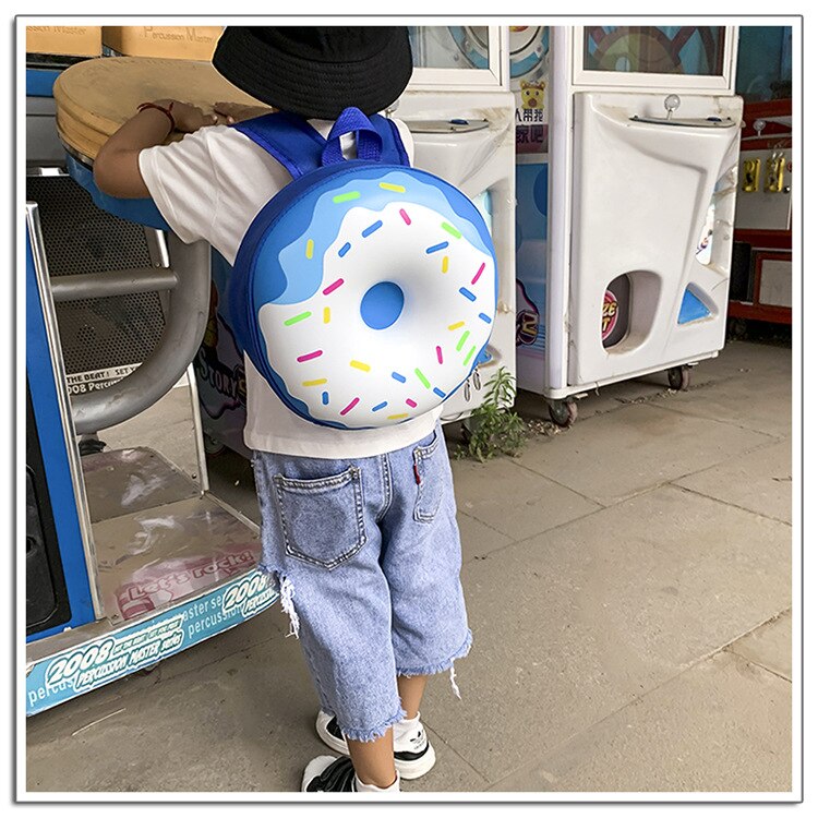 Donuts bedrukte rugzak voor baby's, kleuterschooltassen, schattige cartoontassen, kinderdagverblijf, peuters, boekentassen