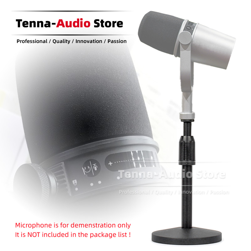 For SHURE MV7 MV 7 USB Extending Desk Microphone Stand Desktop Bracket Round Base Tabletop Mic Boom Arm Rack Mount Table Holder