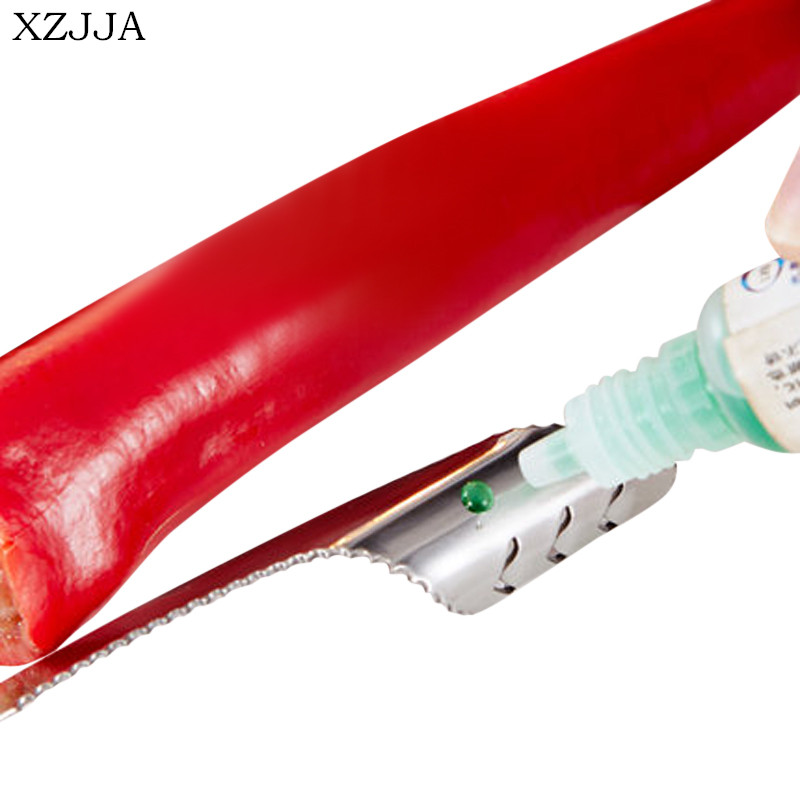 XZJJA Multifunction Pepper Corers Stainless Steel Chili Seed Remover Separator Device Vegetable Cutter Slicer
