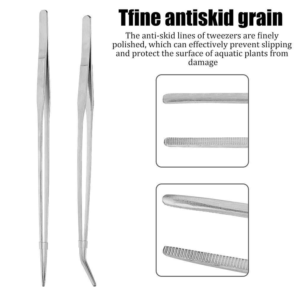 Aquarium Cleaning Tools Landscaping Tool Kits For Fish Tank Water Plants Stainless Steel Aquatic Plants Scissors Tweezers Set