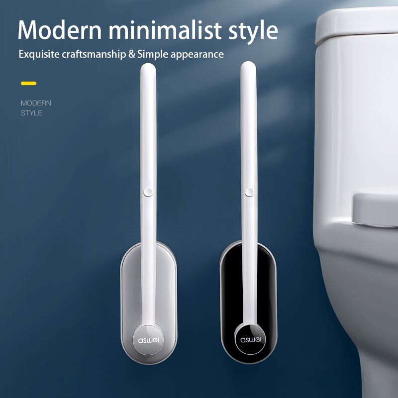 Escobilla para inodoro desechable, herramientas de limpieza sin ángulo muerto, cepillo limpiador de mango largo para el hogar, accesorios de baño para inodoro