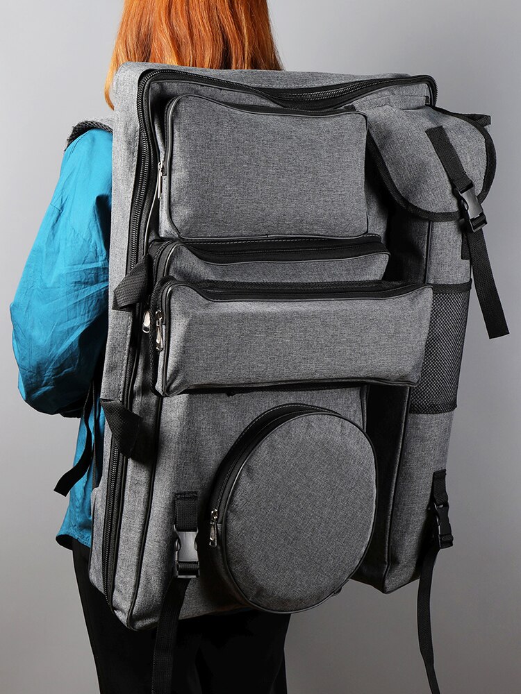 Art Bag Multifunction Artist Portfolio Canvas Backpack Waterproof Large Capacity for Sketching Drawing Art Supplies Storage