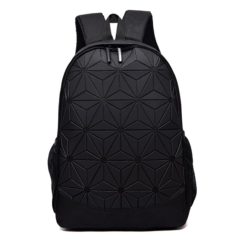 Frauen Rucksack Mochila Geometrische aufbringen Leucht Schule Tasche Rucksack Mädchen Reise Umhängetasche Mochila Feminina Bb144 #: schwarz