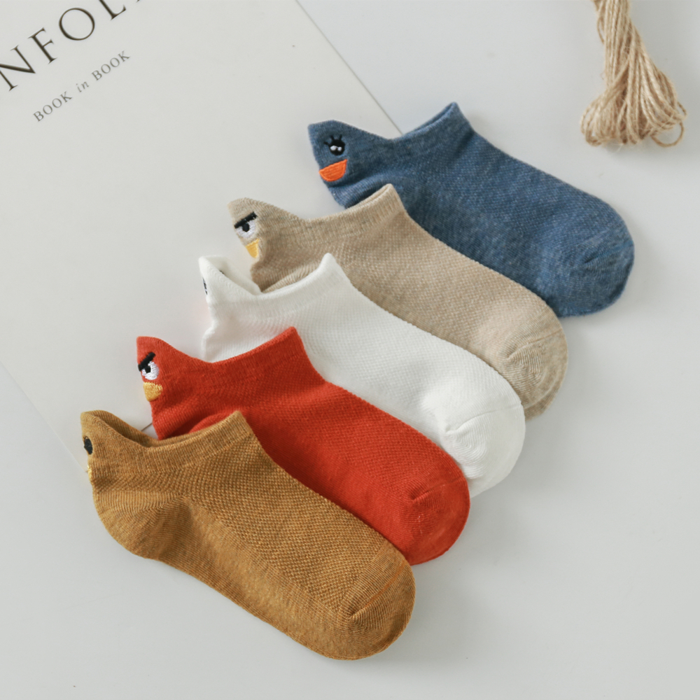 Calcetines deportivos transpirables para niños y niñas, medias de algodón con dibujos de animales de araña, de 1 a 10 años, 5 pares, novedad de verano: 0763A / M(3-5 Years Old)