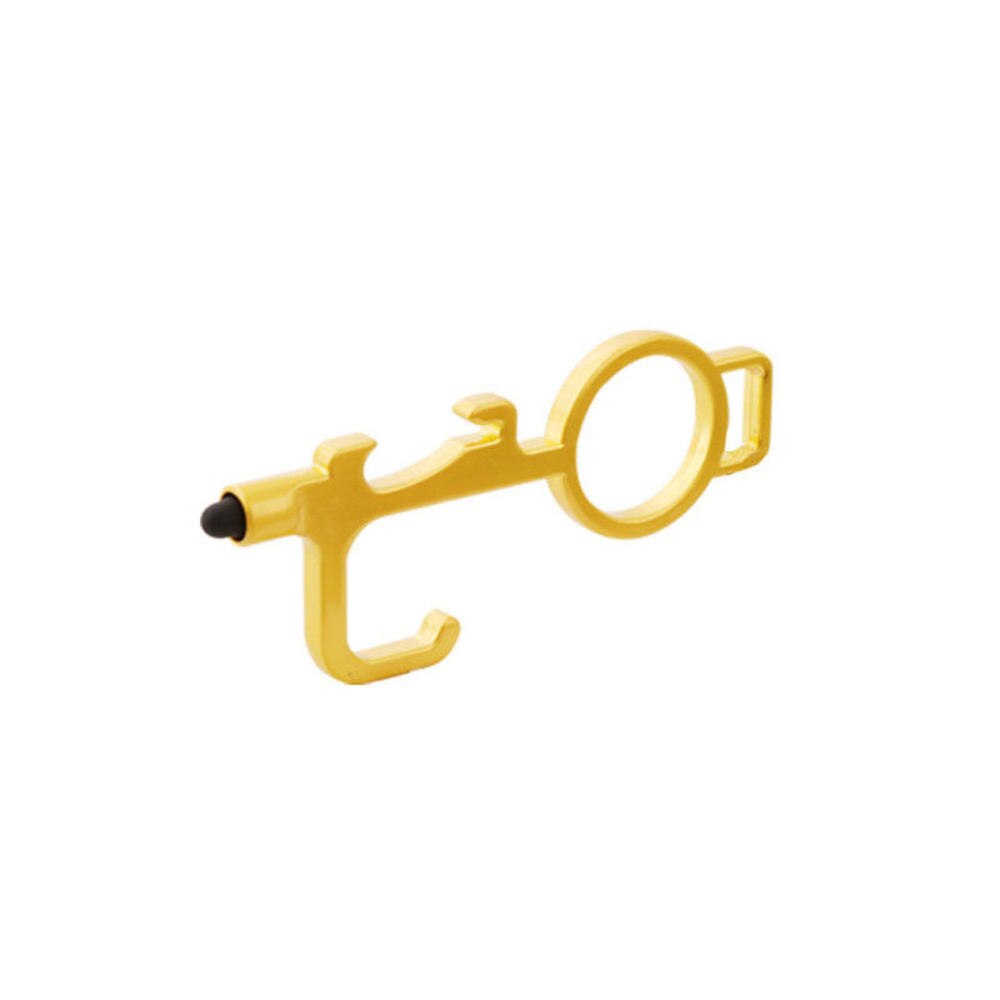 Portable presse ascenseur outil hygiène main antimicrobien alliage EDC ouvre-porte porte poignée clé métal Portable ouvre-porte: 2