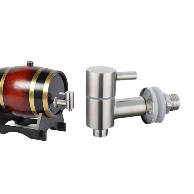 Torneira dispensadora bebidas, torneira aço inoxidável com válvula substituição para jarra vidro, vinho, barril
