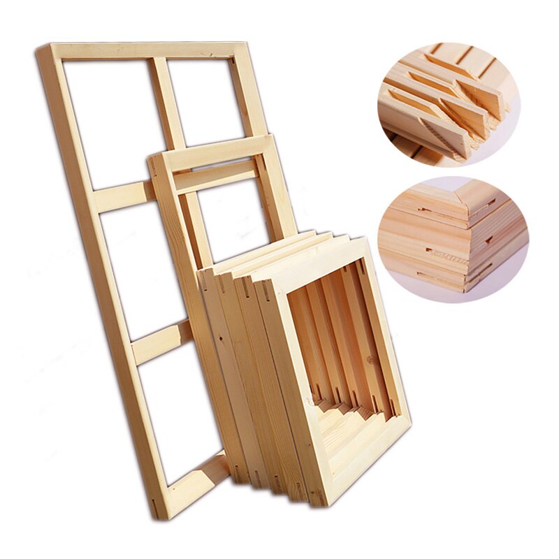 Wooden Frame Home Decor DIY Natural Wood Photos Frame Canvas Painting Frame Poster Hanger for Bedroom Decoration