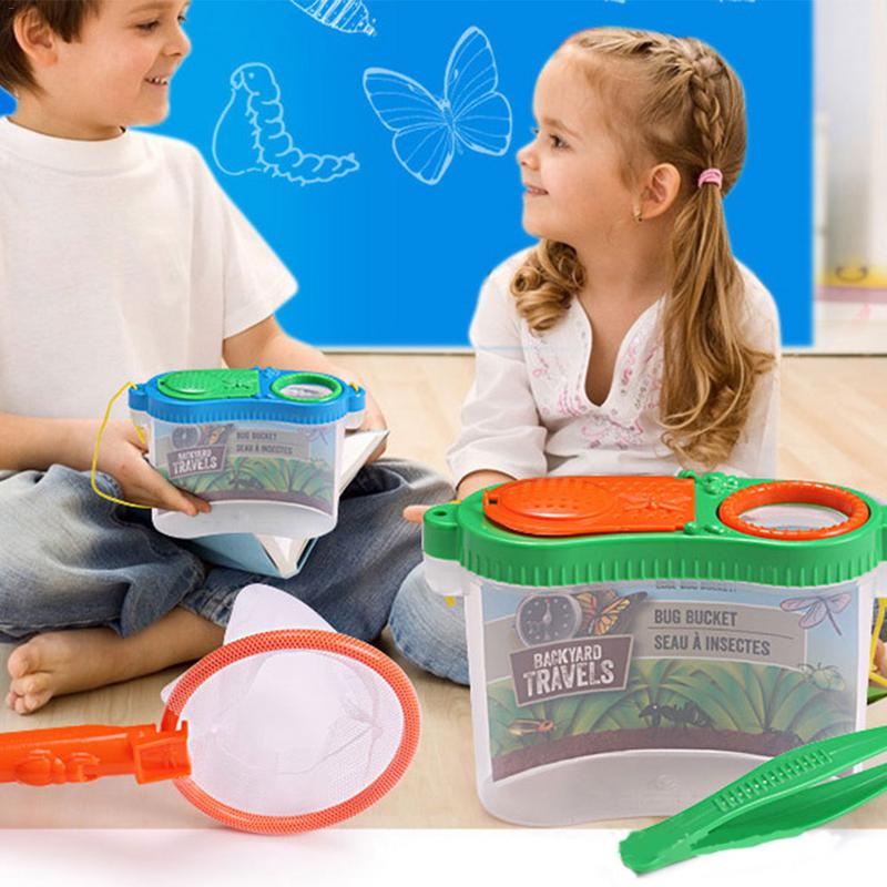 Kinderen Onderwijs Speelgoed Insect Voeden Experimentele Observatie Doos Insect Onderzoek Plastic Tool Box Set