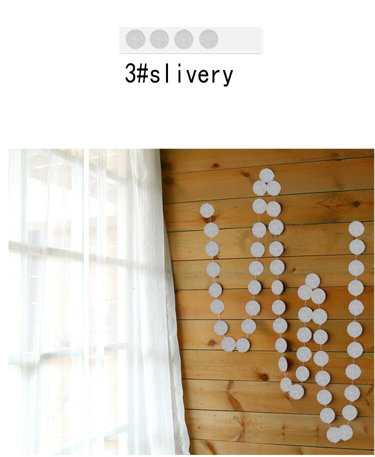 4 meter glänsande gyllene slivery papper flagga fest klocka girlander dekoration banderoll bunting för födelsedag bröllop händelse: 3 slivery