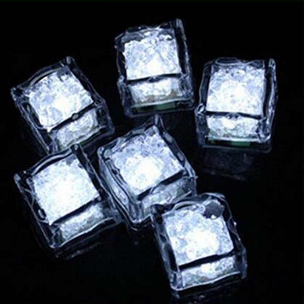Veilleuse, glaçons colorés capteur tactile | 12 pièces, glaçons colorés, capteur tactile, eau sensorielle, lumineuse, Bar essentiel, glace Cool: WHITE