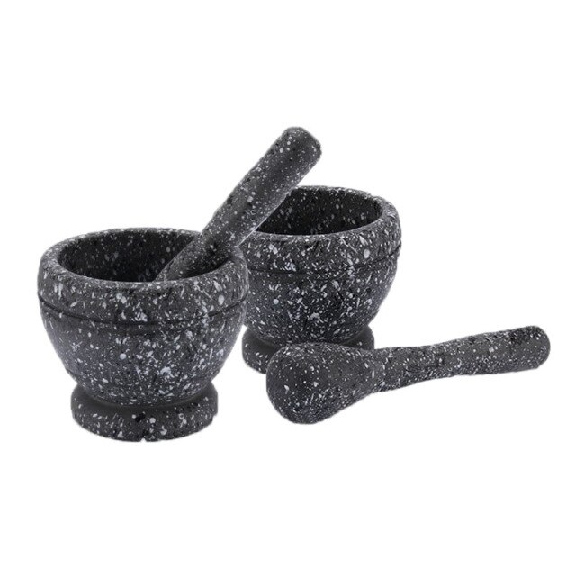 Juego de cocina de Guacamole, bol y mortero para hierbas y especias, trituradora de mezcla de mármol, tazón, herramientas de cocina para restaurante:  Granite texture 