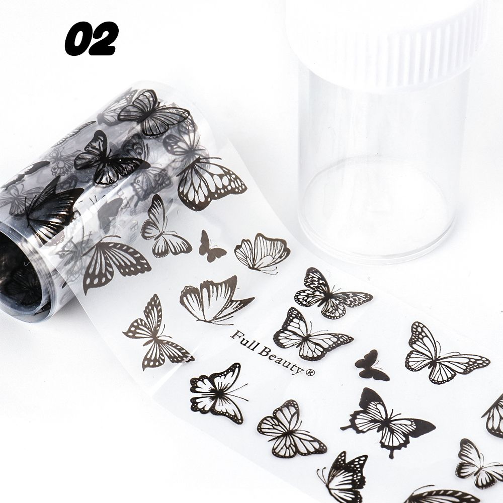 Aurora Nail Foils Shattered Glass Nail Art Marble Holographic Cellophane Paper Nail Sticker Summer Manicure Clear GL1900: 1808-02 bottle
