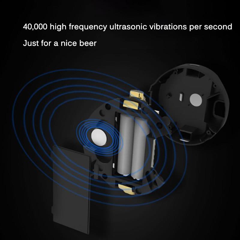 Portable Mini Beer Bubbler 40000 Times/S Household Ultrasonic Beer Foaming Machine Beer Bubblers