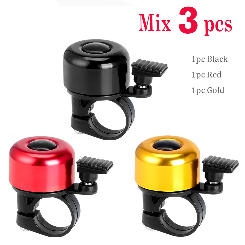 1~3 pezzi campanello per bicicletta in lega di alluminio MTB anello per clacson allarme sonoro di sicurezza manubrio allarme di avviso ciclismo accessori bici per bambini: BIANCO