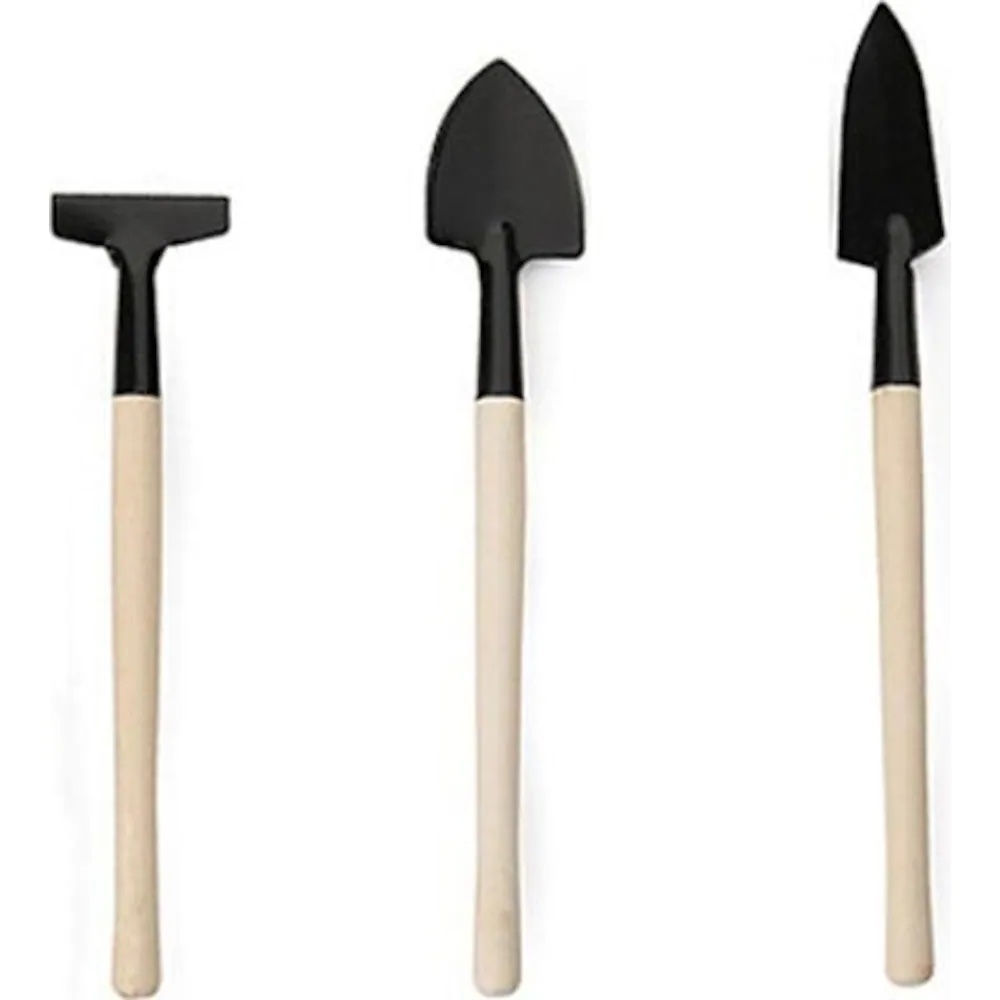 Neue Aus Holz Griff Haushalt Garten Schaufel Rechen 3-teilig Topf Blumen Pflege Mini Gärtner einstellen Freies