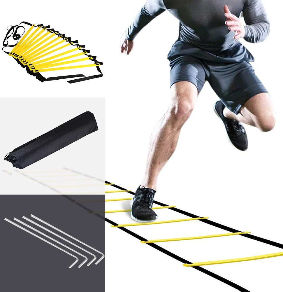 Training Ladders Stairs with Nylon Straps Agile Staircase Adjustable Agility Equipment for Fitness Soccer Football Speed Ladder