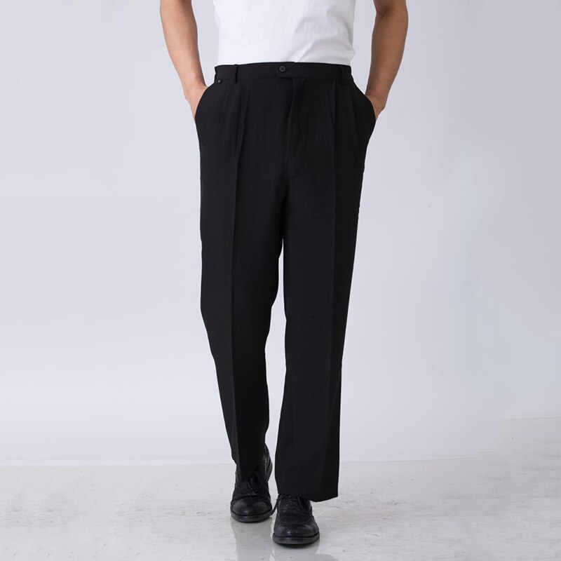 Elastische Taille Koch Arbeits Hosen Hotel Restaurant Schwarz Kleidung Kellner Hosen Männer Koch Hosen