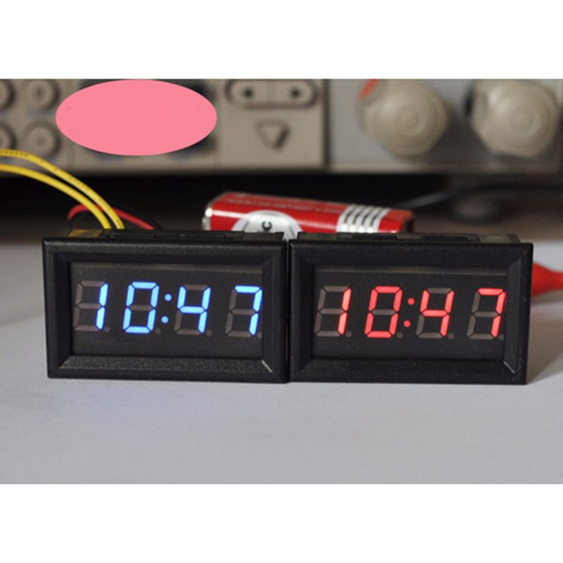 DIY Vehicle Electronic Clock Car Motorcycle Time Display Module Power-off Memory