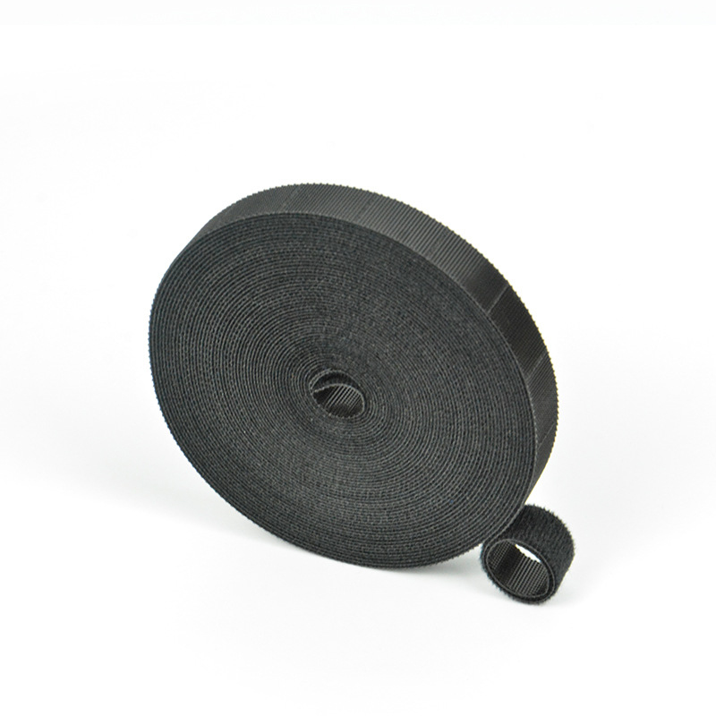 Correa de almacenamiento de alambre, cinta autoadhesiva para atar cables, reutilizable, para planta fija, 15mm: width15mm black / 6 meters