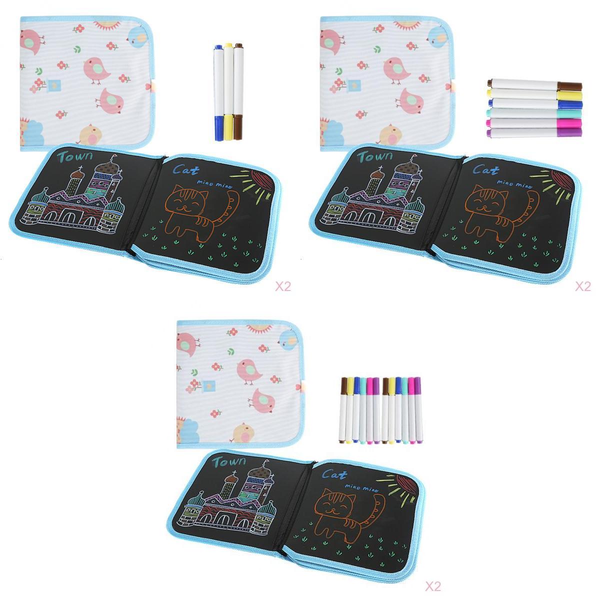 3-9 Sets Erasable Drawing Pad Doodle Writing Board for Kids Toddler: 6 sets