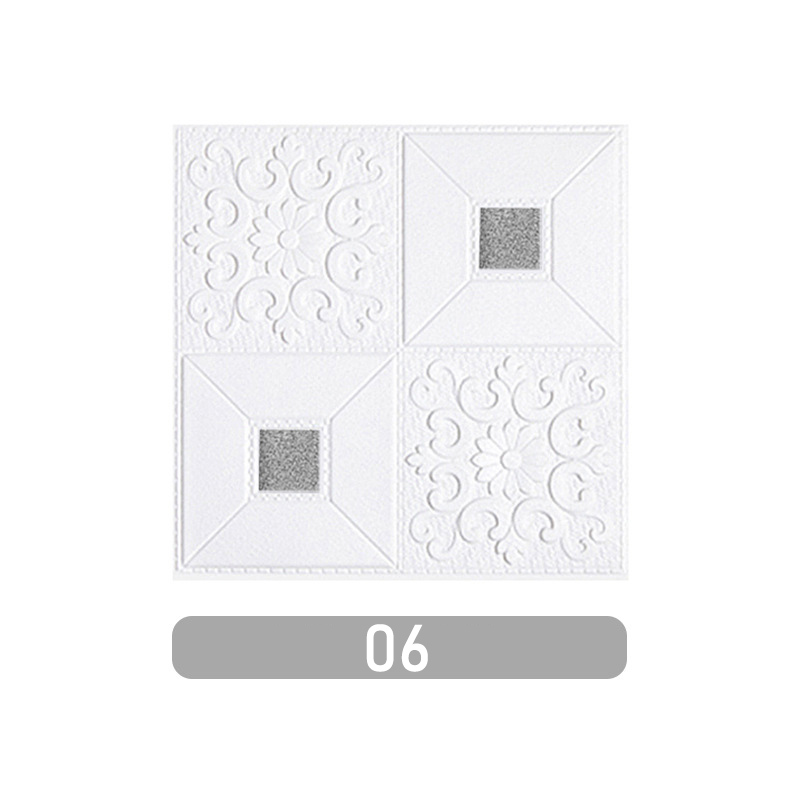 10 Pcs 3D Wall Stickers Ceiling Panel Roof Decor Waterproof Self-Adhesive Foam Wallpaper Living Room Kitchen TV Backdrop Decals: 6