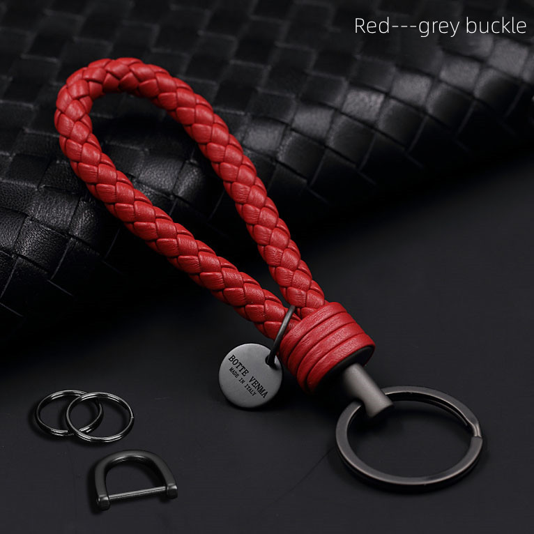 Bilvevd nøkkelring til menn og kvinner, eksklusivt skinnanheng til bilen, nøkkelring til bildeler og tilbehør: Oransje