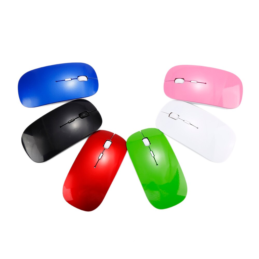 Ultra Dunne Draadloze Muis 2.4G Optische muizen sem fio USB Ontvanger Super Slanke Muis Draadloze Computer PC Laptop 6 kleur XNC