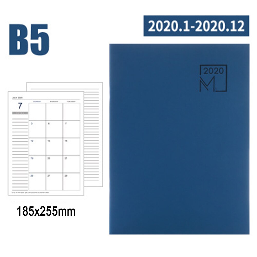 Notebook Agenda Planner Diary Meeting Book Girl School Stationery Monthly Plan Supplies PUO88