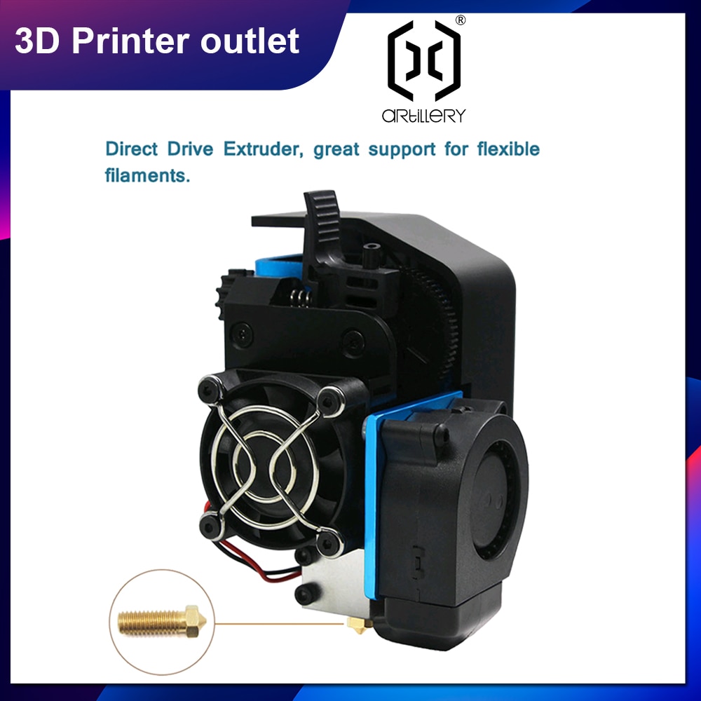 Artillery Single Nozzle Extruder 1.75mm Direct Drive Extruder Support Flexible Filament Compatible with Sidewinder X1 3D Printer