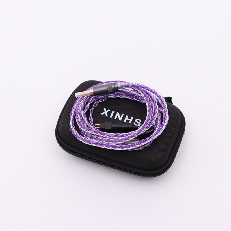 Xinhs 8 tråder sølvlilla egnet for  hd580 hd600 hd650 hd660s hd6xx hodetelefonkabler