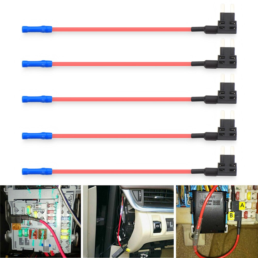 Adaptador de fusible de circuito A para coche, Mini portafusibles de cuchilla ATM, accesorios eléctricos para coche, 12V, 1/3/5 Uds.
