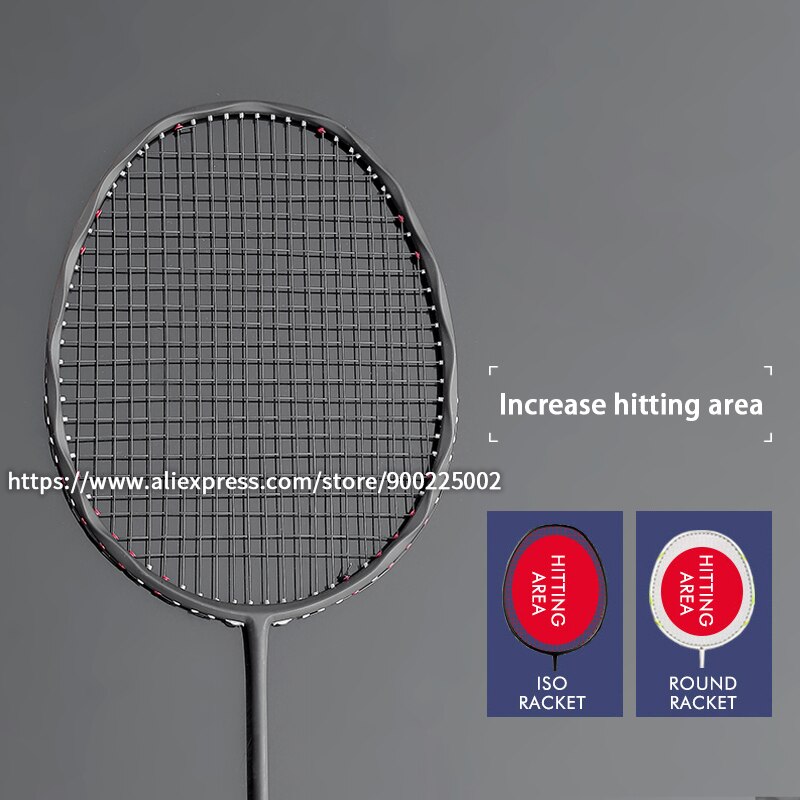 Carbon Fiber Badminton Rackets 4U Professionele Offensief Soort Rackets Met Zakken Snaren 22-30LBS Racket Snelheid Sport