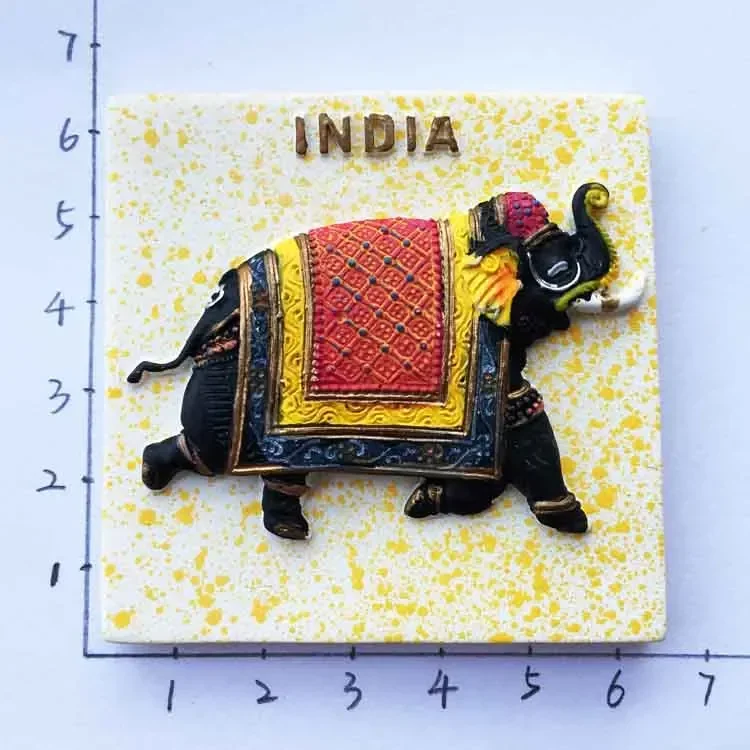 India Koelkastmagneet Toerisme Souvenir Rajasthan Bangalore 3D Hars Geschilderd Ambachten Magneten voor Koelkasten Sticker Home Decor