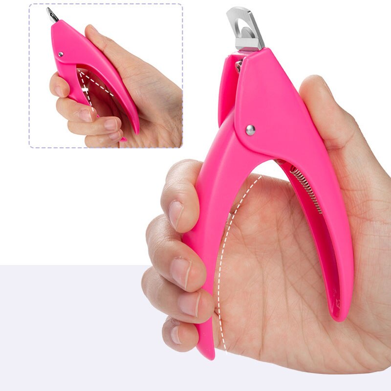 Coupe-ongles en forme de U, 4 couleurs, ciseaux pour faux-ongles français, coupe-ongle en acier inoxydable, outils de manucure