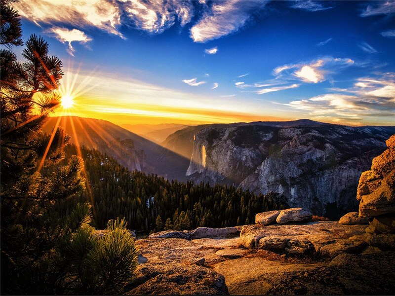 Full Round Drill 5D DIY Diamond Painting " sunset" Cross Stitch Mosaic Home Decor