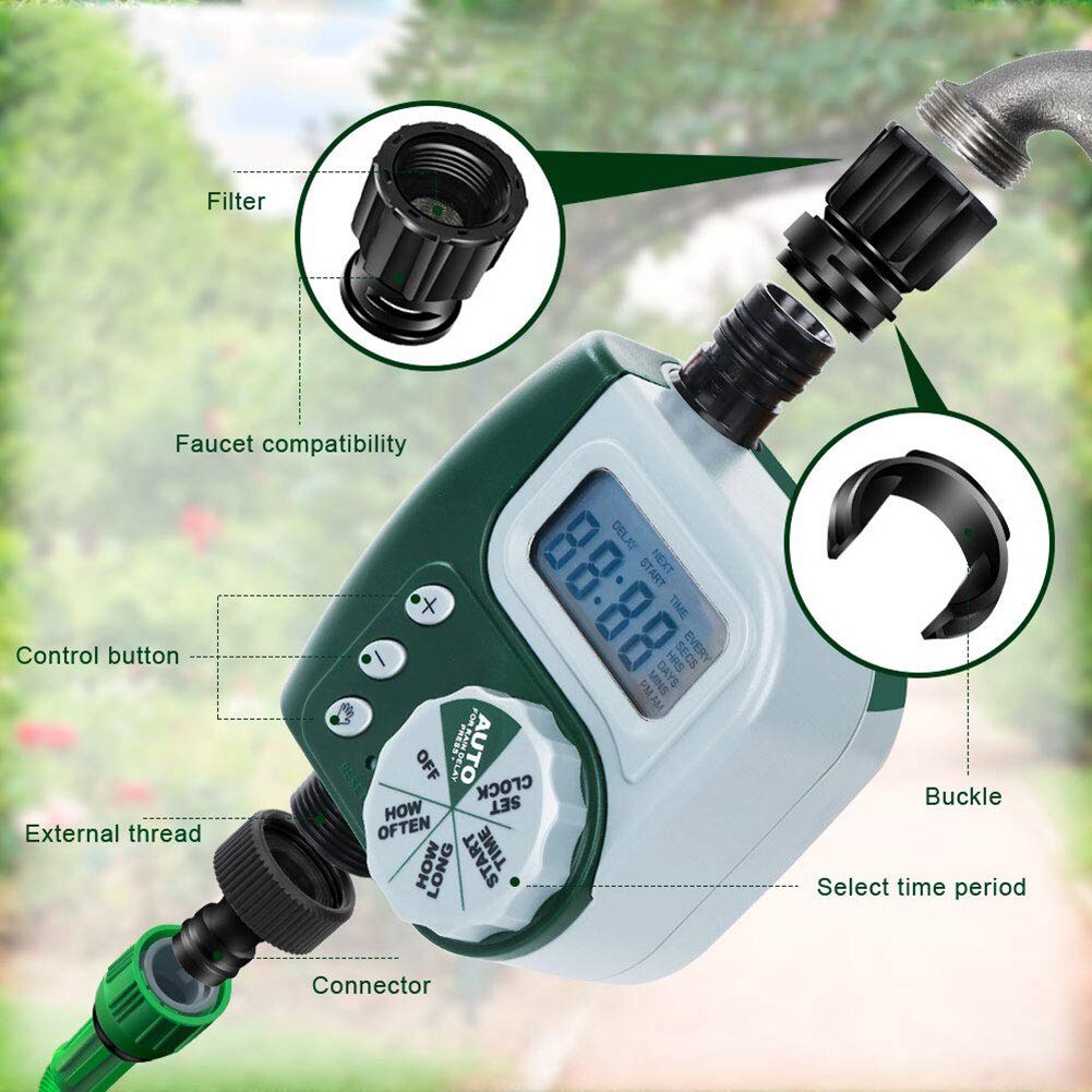 Water Timer Garden Watering Timer Automatic Electronic Water Timer Home Programmable Faucet Watering Timer Autoplay Irrigator