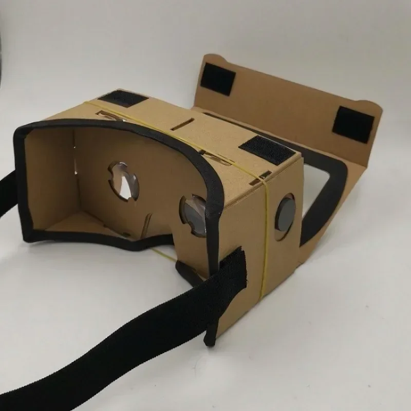 1pc google cardboard 3d vr virtual reality-brillen voor android of telefoon vr-model doe-het-zelf: transformeer je apparaat in een groot scherm