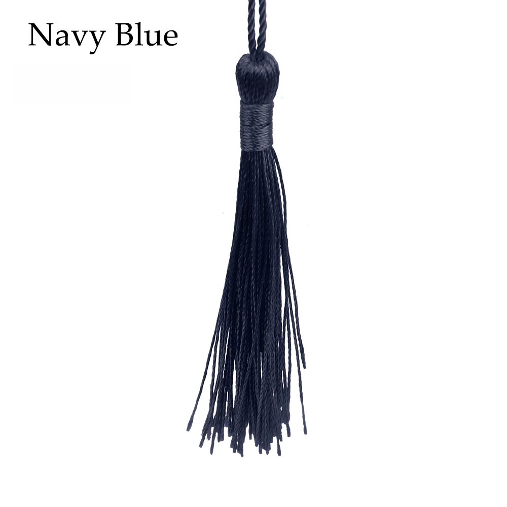 10 stuks polyester 13cm zijden kwastjes franje kwastjes hangende gordijnen voor het naaien van kleding huisdecoratie sieraden doe-het-zelf knutselwerkjes: Marineblauw