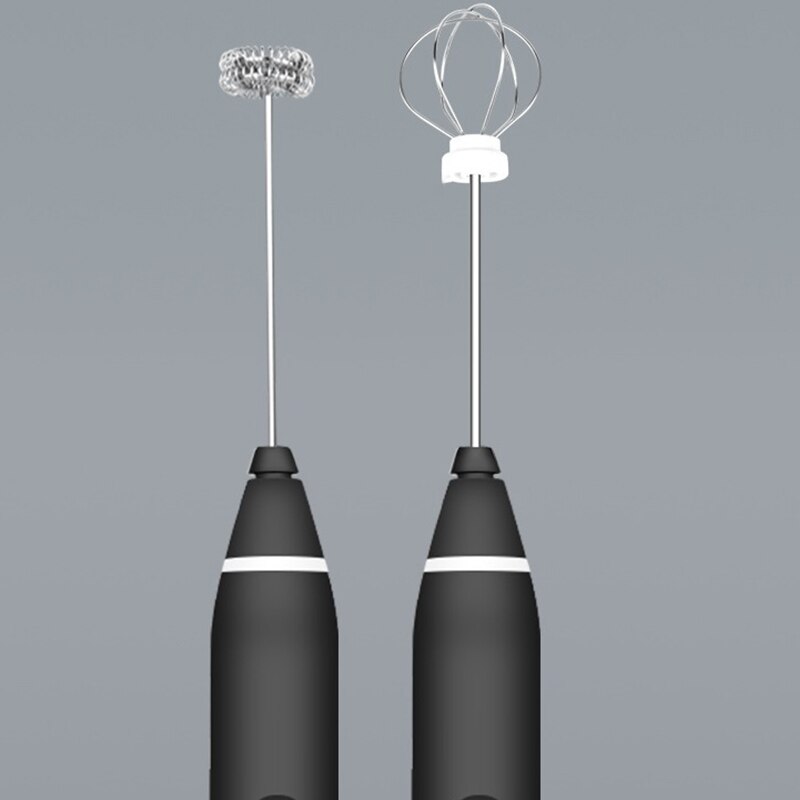 Rechargeable Handheld Milk Frother with 2 Stainless Whisks 3-Speed Adjustable &Art Stencils Perfect for Coffee/Egg Mix
