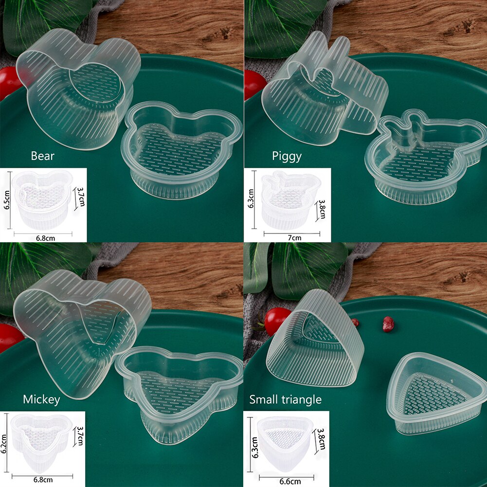 Sushi Maker Equipment Kit,Japanese Rice Ball Cake Roll Mold Sushi Multifunctional Mould Making Sushi Tools Kitchen DIY Set: 4pcs package 1