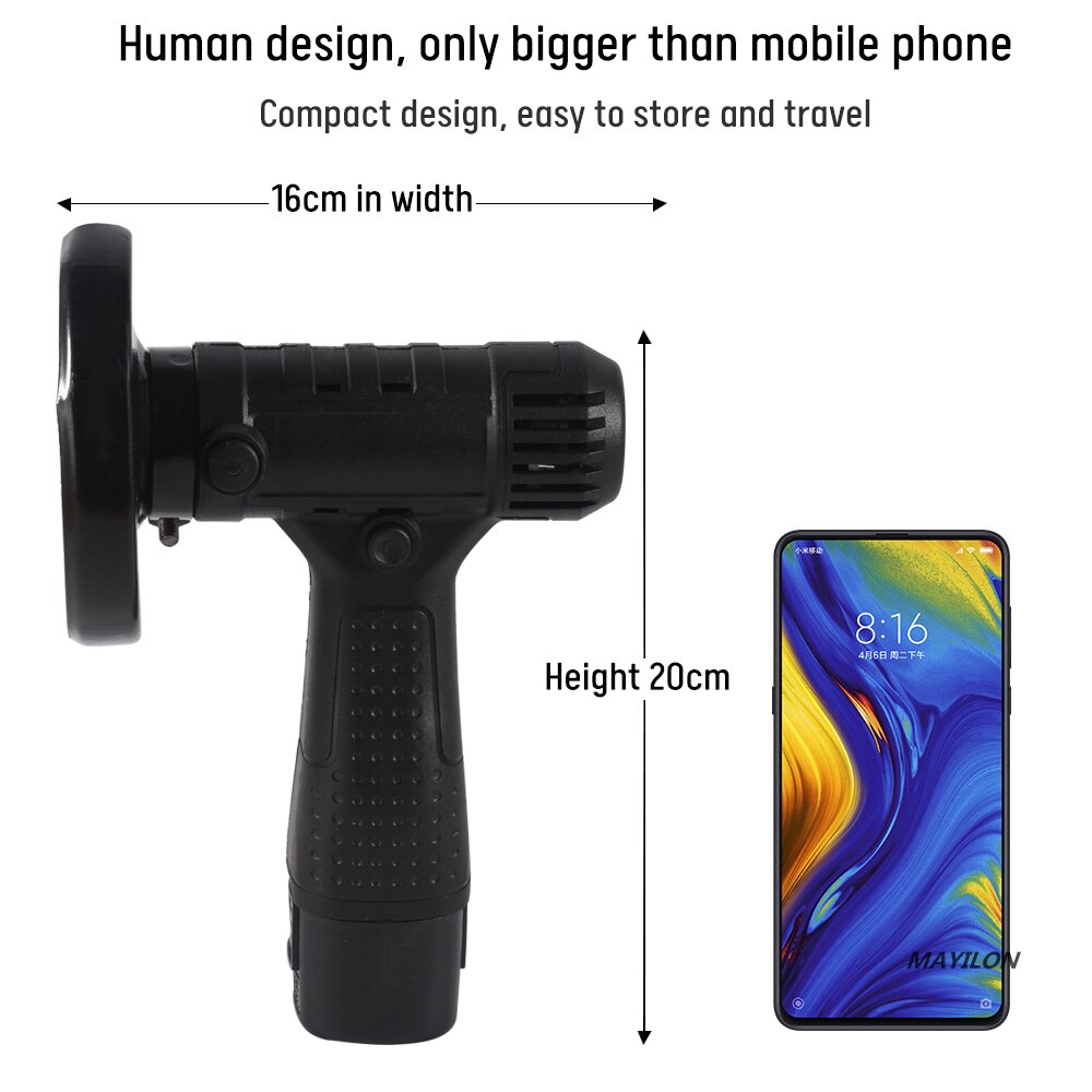 16.8V Mini Angle Grinder Machine Power Tool 19500 RPM Grinding Cutting Metal Wood Brushless Cordless Cutter with Lithium Battery