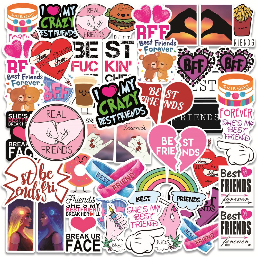 50 Stuks I Love U Valentijnsdag Stickers Cadeau Voor Liefhebbers Om Diy Gitaar Motorfiets Skateboard Auto Laptop Koelkast decal Sticker